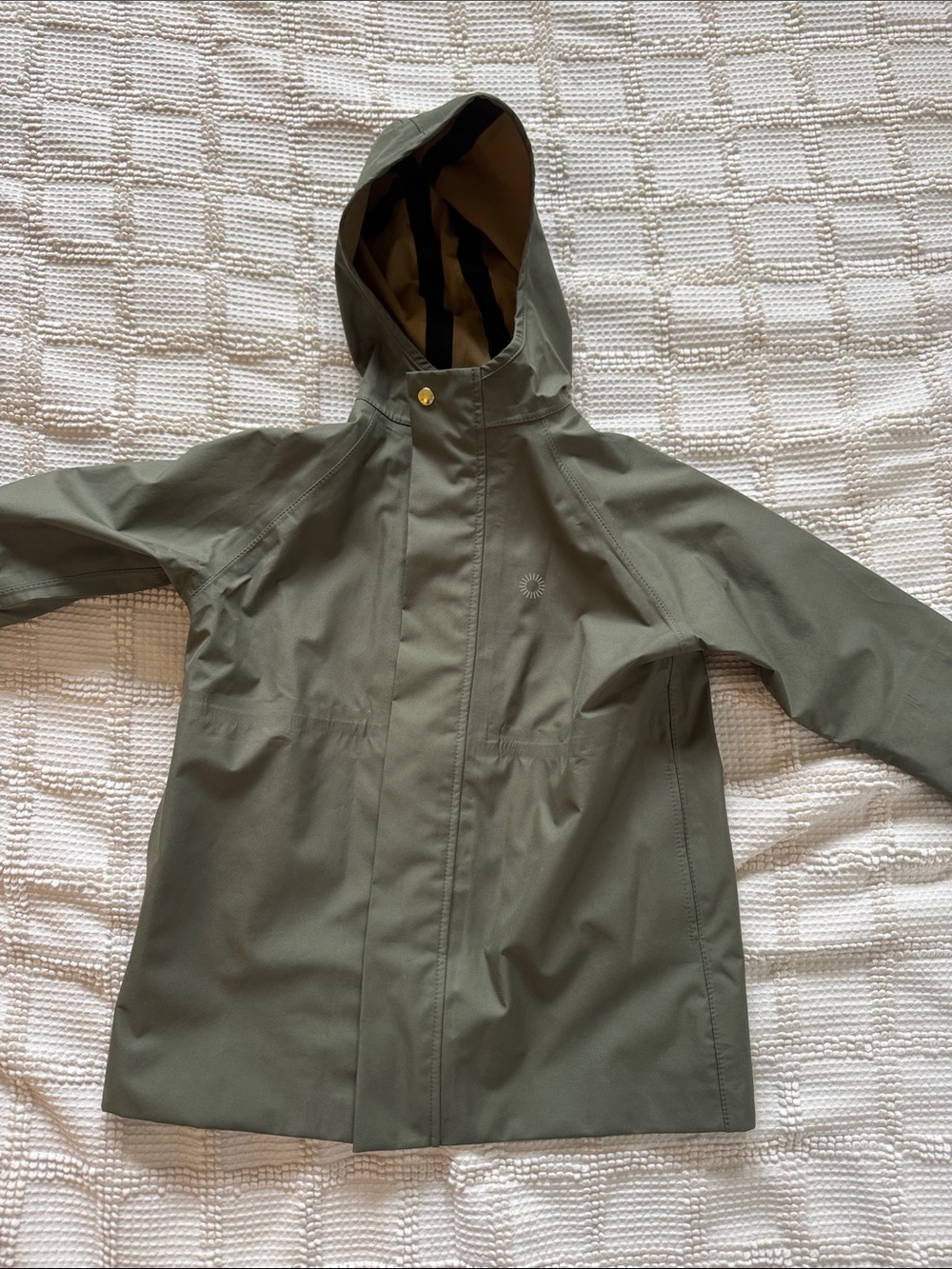 Fairechild Hooded Raincoat in Olive Green - Lightweight Waterproof Jacket
